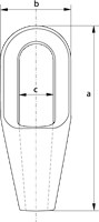 G-6411 Green Pin Closed Spelter Socket Technical Drawing